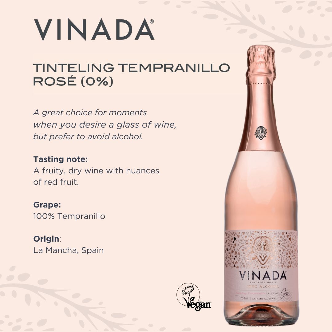 VINADA® - TINTELING TEMPRANILLO ROSÉ (0%) 750 ML