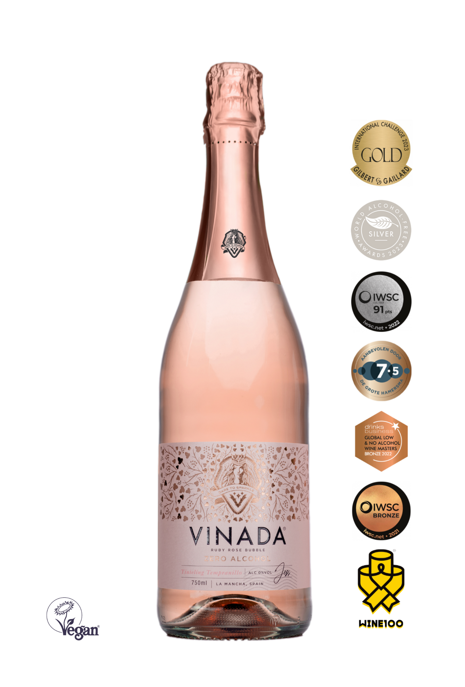 VINADA® - TINTELING TEMPRANILLO ML ROSÉ (0%) 750