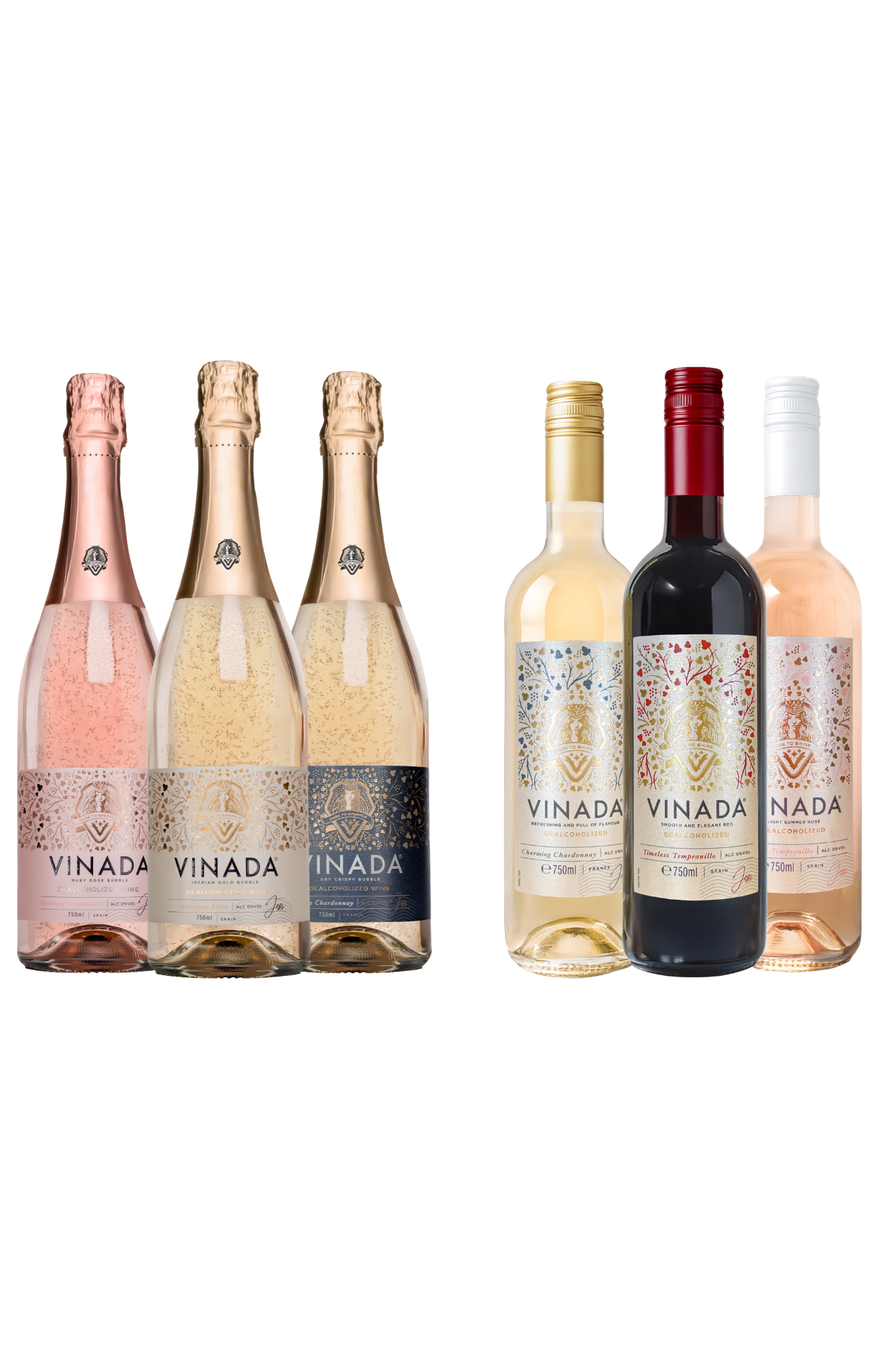 VINADA® 750 ml MULTIPACK Assorti 1+1+1+1+1+1  (0%)